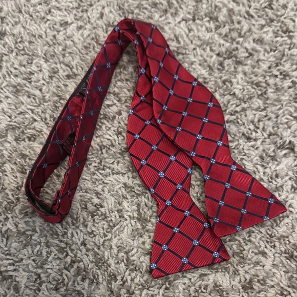 Rooster Other - Rooster Red and Blue Patterned Bow Tie